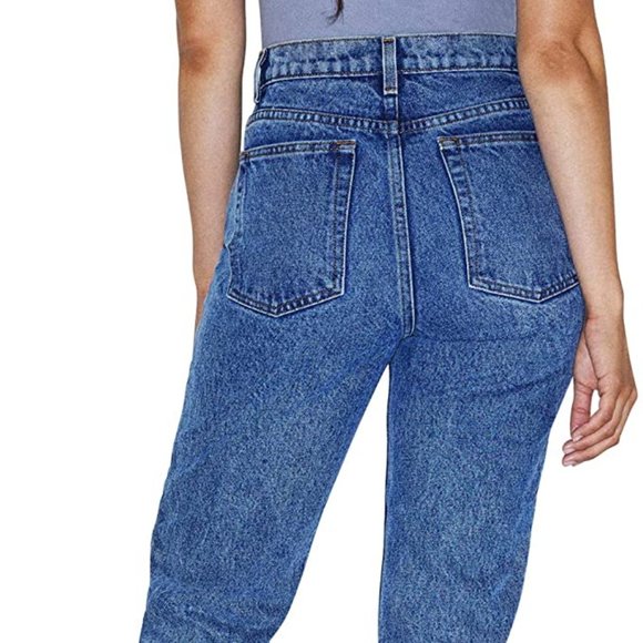 American Apparel Marble Wash High-Waist Jeans - Picture 4 of 8